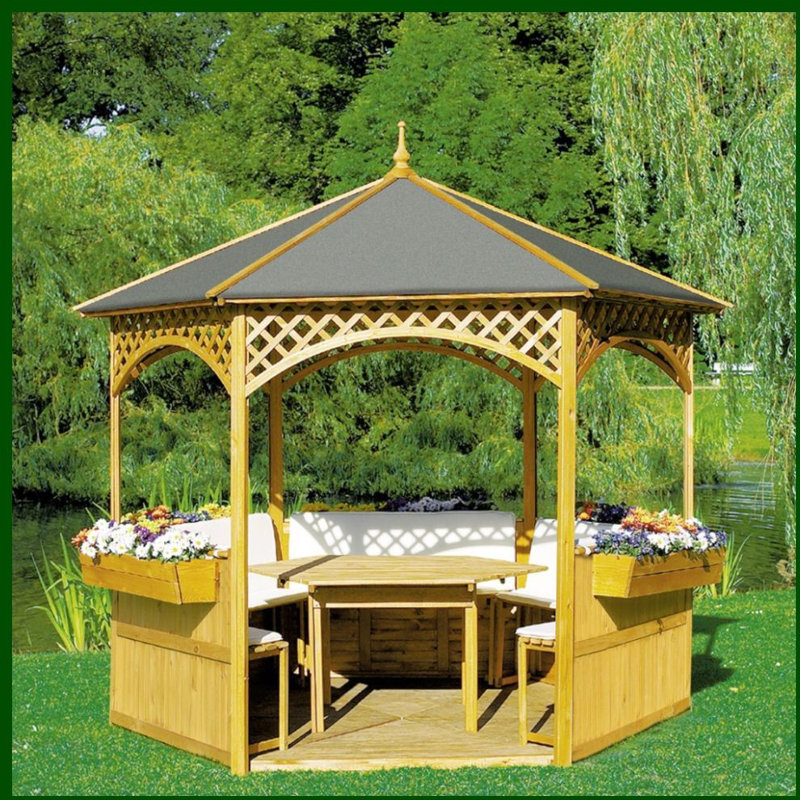 Garten Living 326 cm x 326 cm Pavillon Palma aus Holz | Wayfair.de